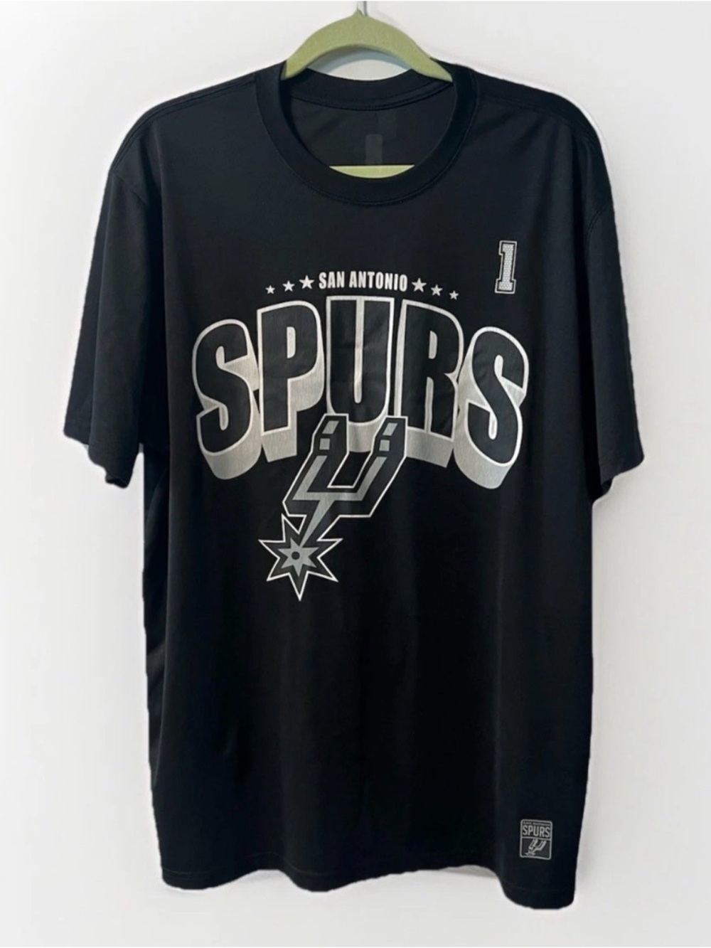 Fanatatics San Antonio Spurs Black T-Shirt NBA Basketball